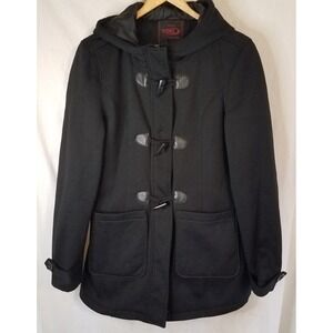 Yoki‎ Y2K Women Hooded Coat Zipper Hook Closure Black S/M? Tag missing JF2774